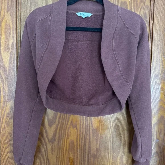 Athleta Women's Brown Cropped Sweater - Picture 2 of 6